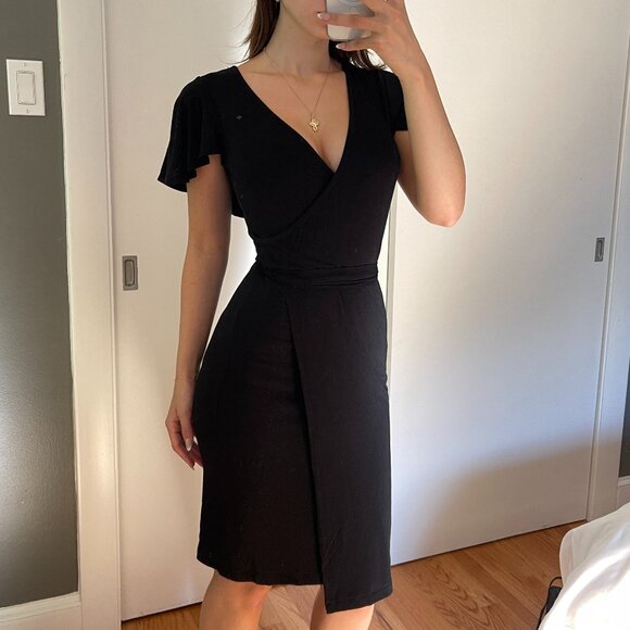 Calvin Klein Tie Waist Wrap Dress - Picture 1 of 4